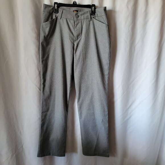Lee Women's Pants Size 8 Short Wrinkle Free Gray dress casual Polyester pockets - Picture 1 of 10